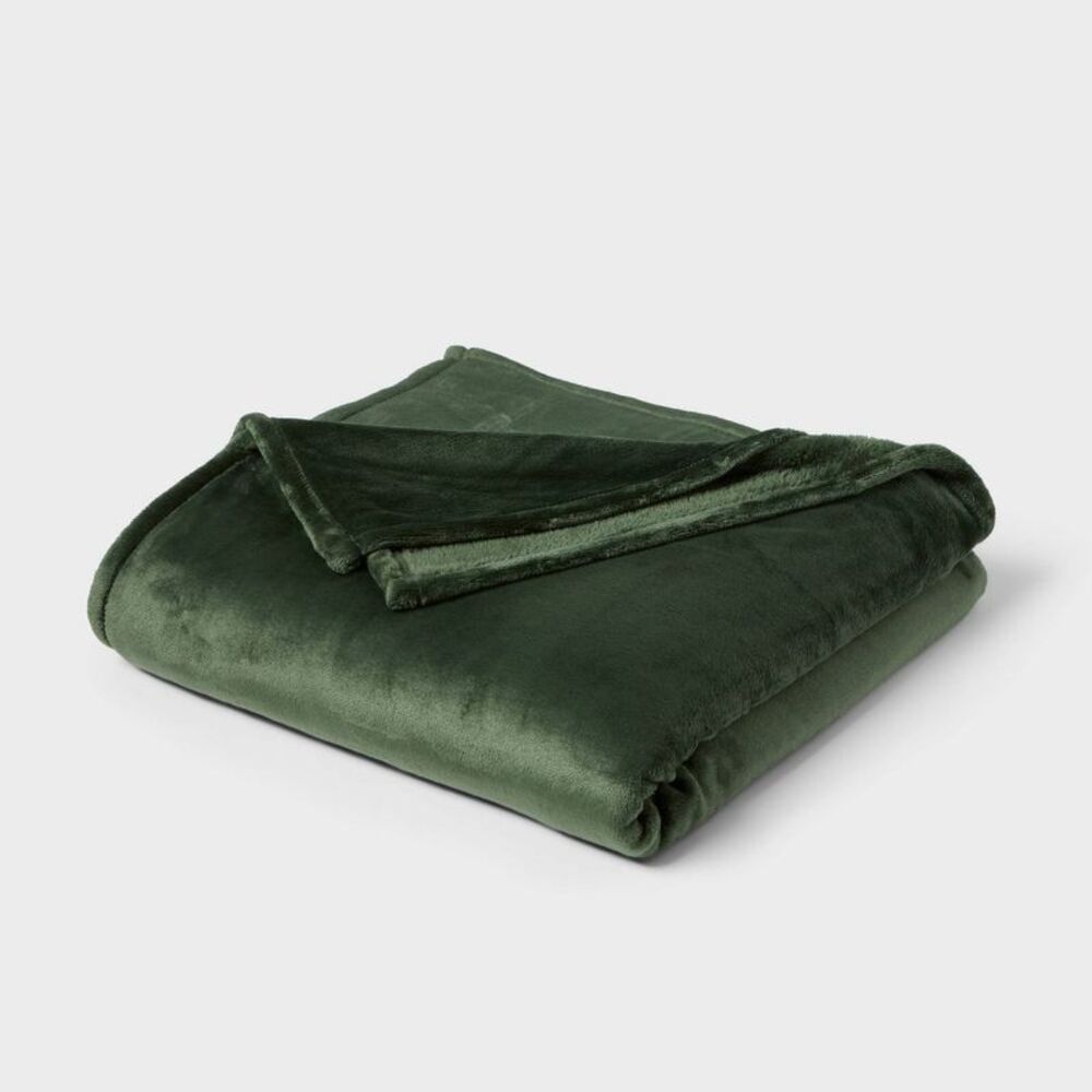 Threshold - King Microplush Blanket Green - Threshold Green